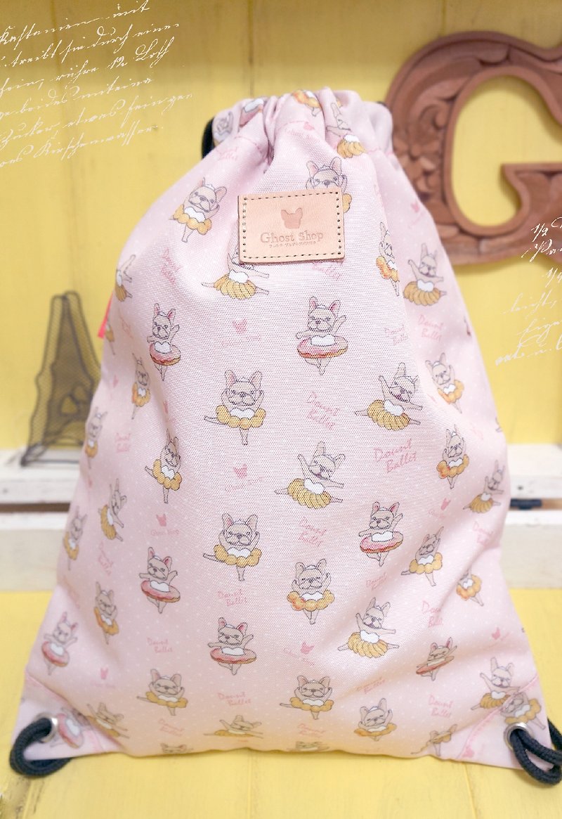 Waterproof Material Drawstring Bags Pink - (Sold out) method donut ballet bucket pouch