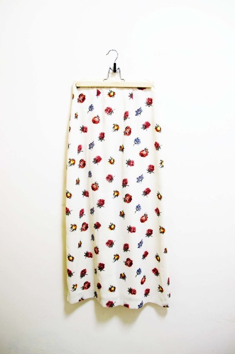 【Wahr】玫瑰小碎花裙 - スカート - その他の素材 多色