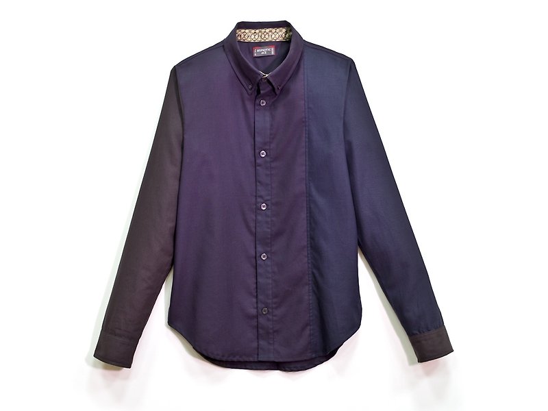 Arthur dark tri-color stitching shirts M No. - Men's Shirts - Other Materials Purple