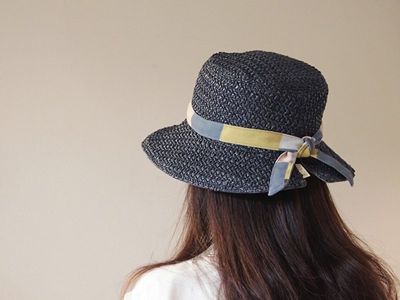 BU。 WU |織帽子|青写真（終了オプション） - 帽子 - その他の素材 