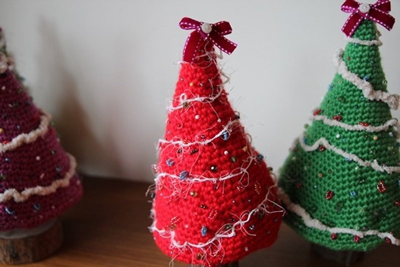 Christmas Tree, Christmas gife, Christmas ornaments, purple, grass green , gree - Items for Display - Other Man-Made Fibers Multicolor