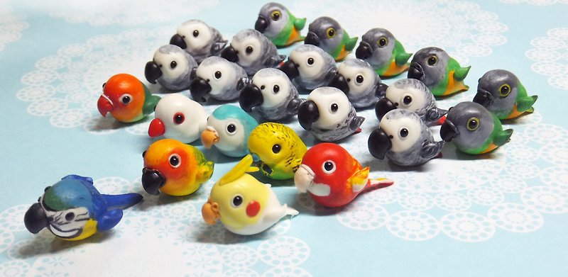 Pet Doll 1-2cm ( bird ) pure doll mobile phone strap dust plug - Phone Stands & Dust Plugs - Clay Multicolor
