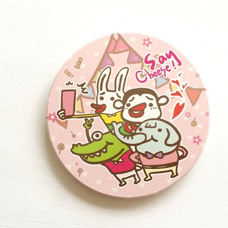 1212 fun design ceramic water coaster - Party Life - Coasters - Other Materials Pink