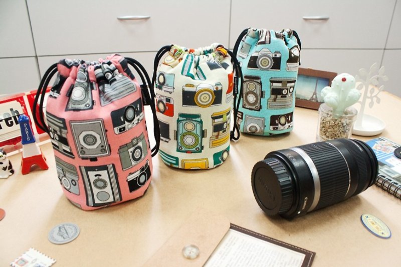 Chuyu 映像鏡頭收納袋/棉麻布 - 相機袋 - 其他材質 多色