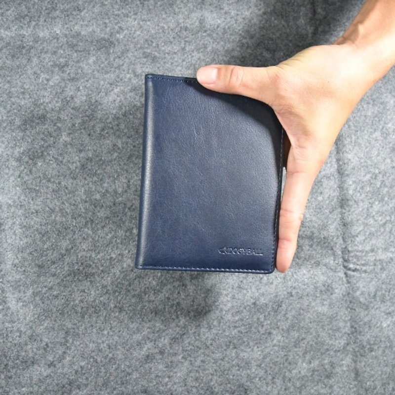 【Dogyball】Passport Wallet Card Holder Travel Boarding Pass - Navy Blue - Passport Holders & Cases - Faux Leather Blue