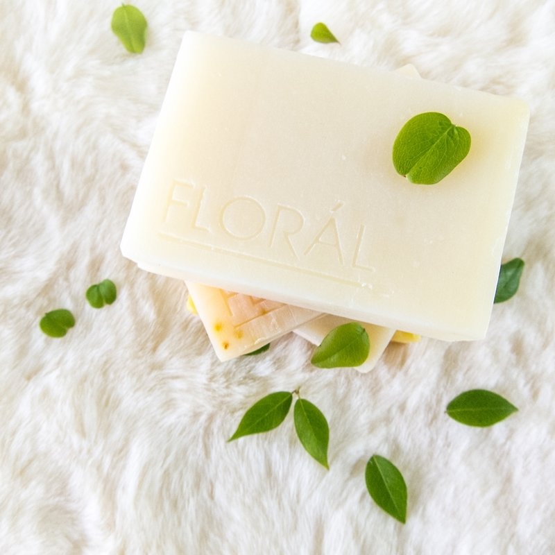 【FLORAL】手工皂系列-純欖精萃手工皂 100g - 肥皂/手工皂 - 其他材質 白色