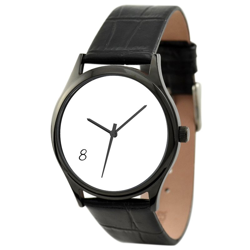 シンプルな腕時計（＃8）、ブラックシェル - 腕時計 - 金属 ブラック