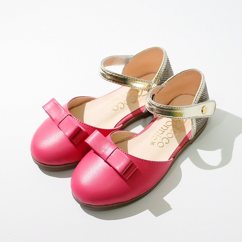 AliyBonnie shoes small adults bow bag toe leather sandals - Honey Peach 25 - รองเท้าเด็ก - หนังแท้ สึชมพู