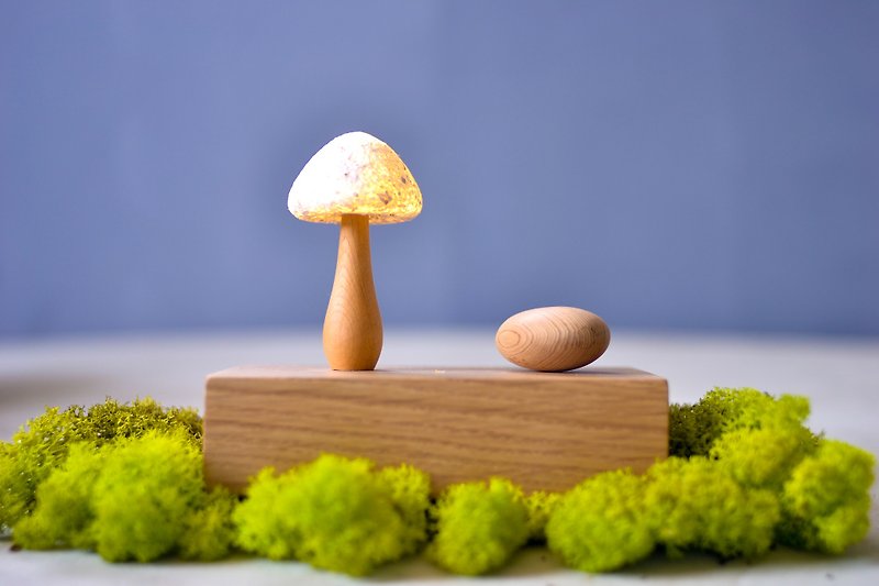 蘑菇小夜燈 l 木質燈飾 互動式夜燈