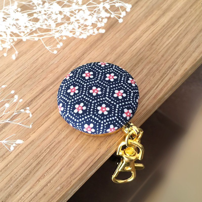 Bag hanger with Japanese Traditional Pattern, Kimono - Japanese apricot - Charms - Other Metals Blue