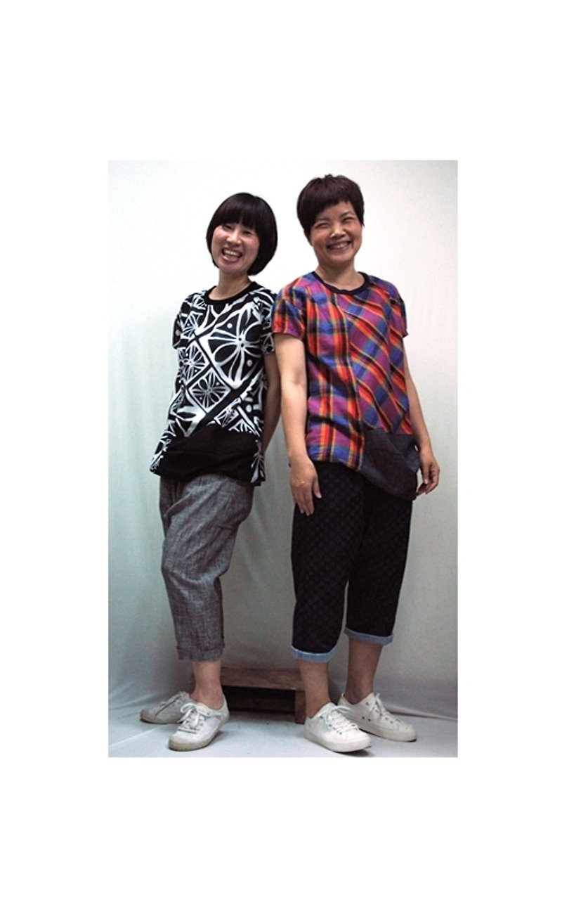 g1202 --- plaid shirt Long splicing variation (Spring 2014) - Women's Tops - Other Materials Multicolor