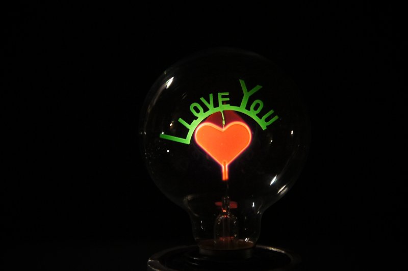 Edison-industry fire bulb I LOVE YOU love tiger oil ~ [pure light bulb] - โคมไฟ - แก้ว สึชมพู