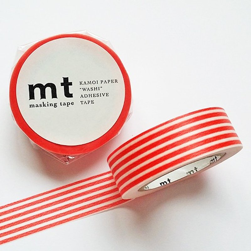 mt and paper tape Deco [horizontal stripes - bright orange (MT01D252)] finished production of finished products - มาสกิ้งเทป - กระดาษ สีส้ม