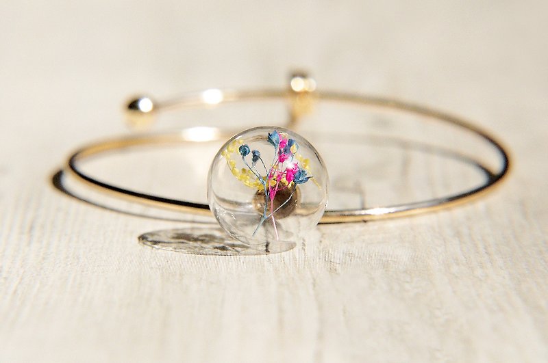 玻璃 手鍊/手環 多色 - / 森林系 / 英式簡約設計感玻璃球金色手環 / 手鐲 - 彩虹色滿天星