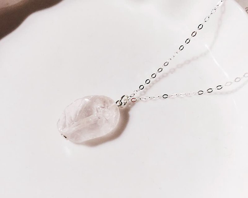 MH sterling silver natural stone series _ love and love - Necklaces - Gemstone Pink