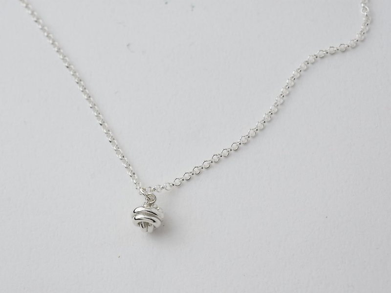 Little ball knot (925 sterling silver necklace) - C percent handmade jewelry - สร้อยคอ - เงินแท้ สีเงิน