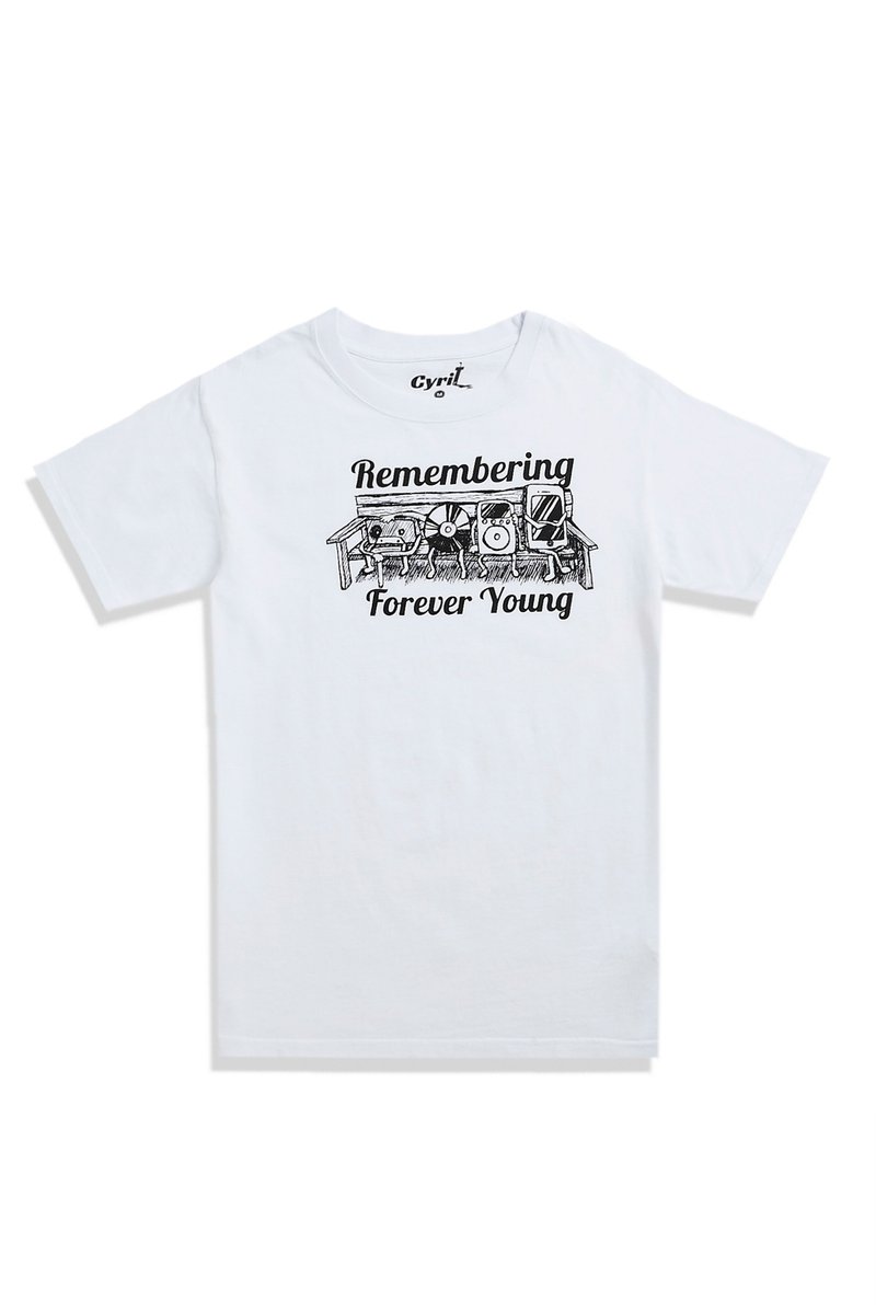 【Mapus】音樂簡史 概念T-shirt - 帽T/大學T - 棉．麻 白色