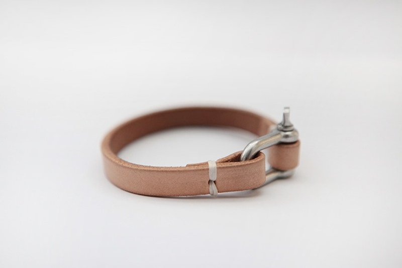 joydivision vintage accessories retro handmade bracelet leather strap vegetable tanned leather colors - Bracelets - Genuine Leather White