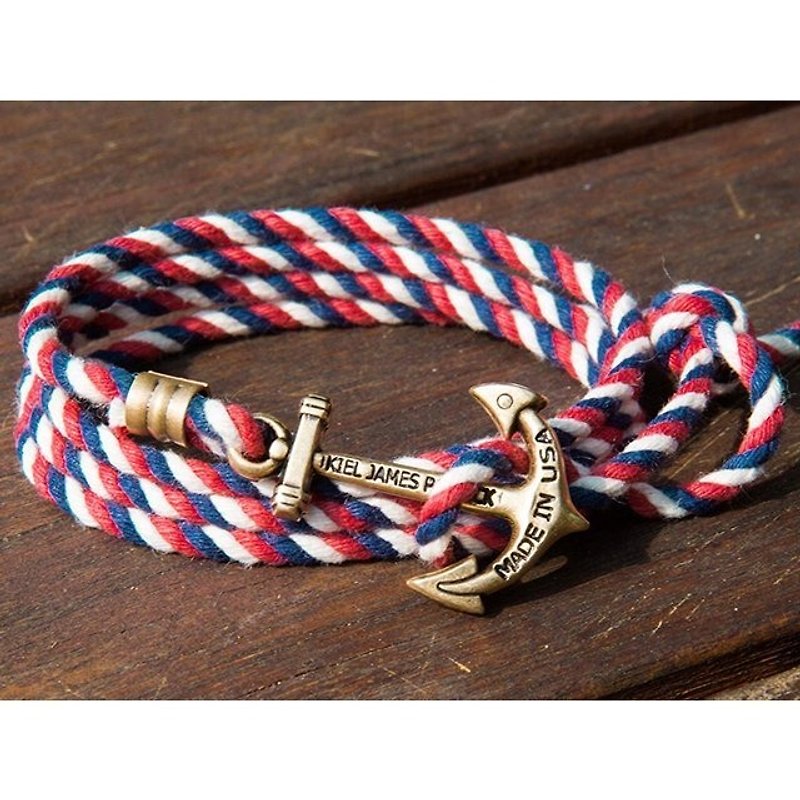New England Kiel James Patrick handmade US Sail bracelet - Spot - สร้อยข้อมือ - ผ้าฝ้าย/ผ้าลินิน 