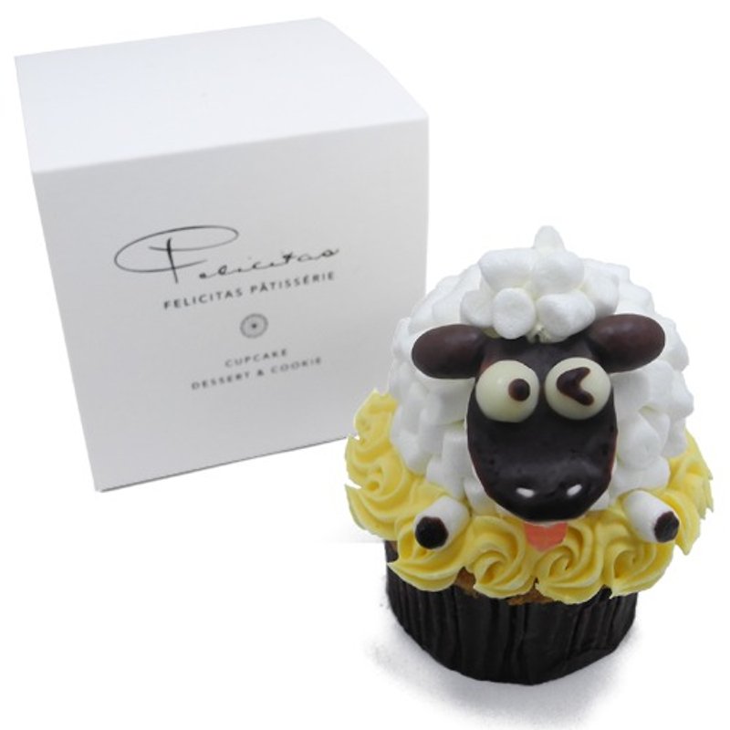 Sheep bleating cup cake black sheep - Other - Fresh Ingredients White