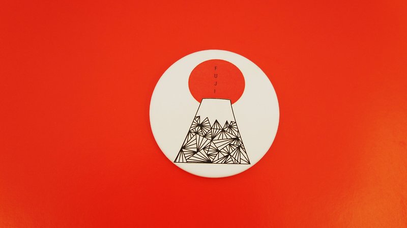 fuji badge - เข็มกลัด/พิน - พลาสติก สีแดง