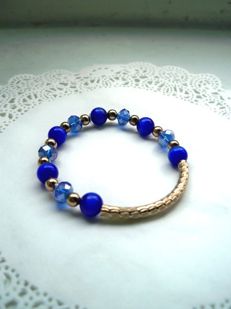 貓眼微笑手環 - Bracelets - Other Materials Blue