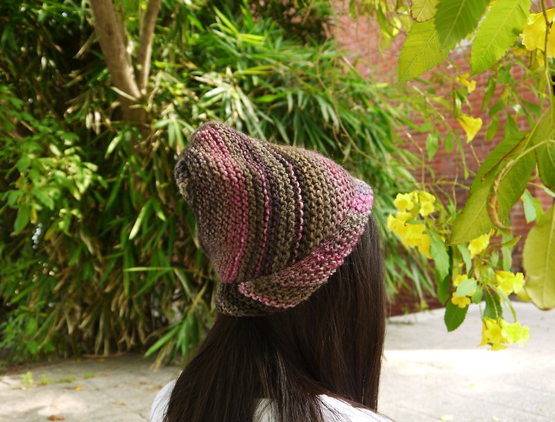 ママ、100％手作りの帽子は - 妖精キャップをドワーフ - 紫のグラデーションを - 帽子 - その他の素材 パープル
