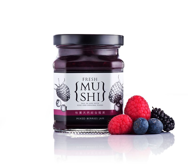 Mu Shi natural selection comprehensive berry jam 100% pure fruit │ 250g - แยม/ครีมทาขนมปัง - อาหารสด สีแดง