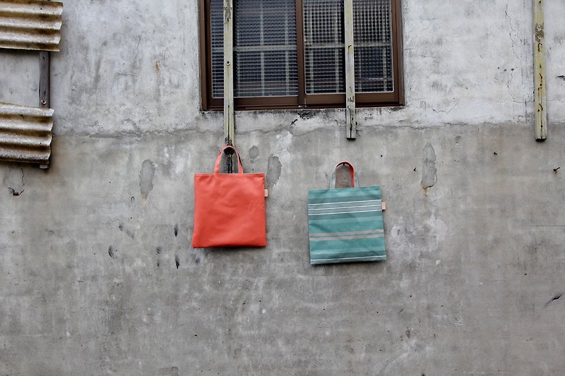 European hop summer grain color double-sided color handbag - Handbags & Totes - Genuine Leather Multicolor