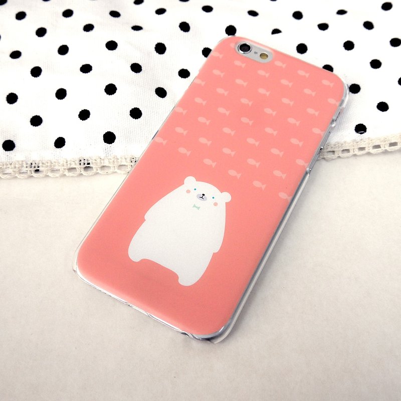 Polar Bear Red Print Soft / Hard Case for iPhone X,  iPhone 8,  iPhone 8 Plus, iPhone 7 case, iPhone 7 Plus case, iPhone 6/6S, iPhone 6/6S Plus, Samsung Galaxy Note 7 case, Note 5 case, S7 Edge case, S7 case - Phone Cases - Plastic Red