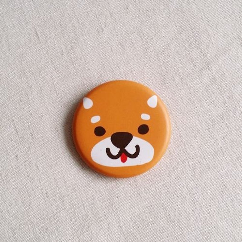 1212 play Design funny badge - Shiba came - เข็มกลัด/พิน - กระดาษ สีส้ม
