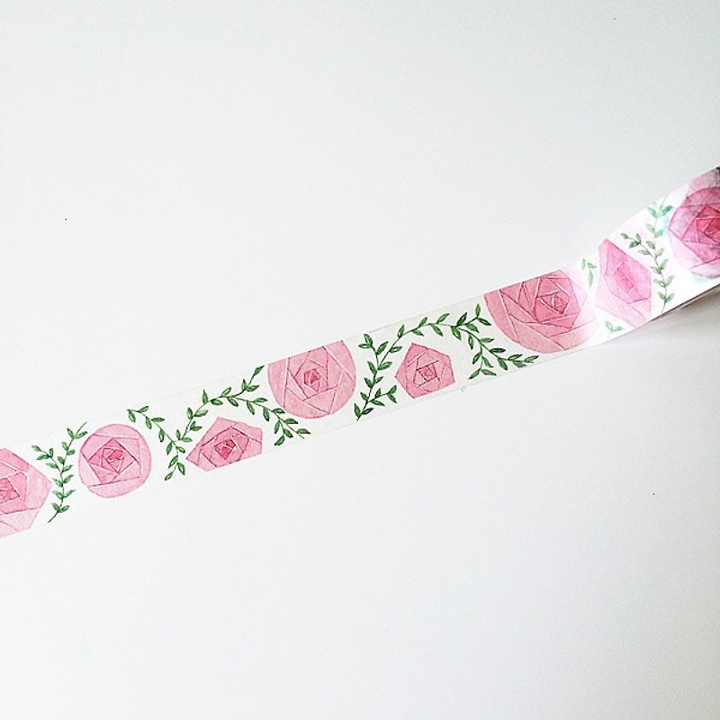 Kumo original paper tape Rose Garden - มาสกิ้งเทป - กระดาษ สึชมพู