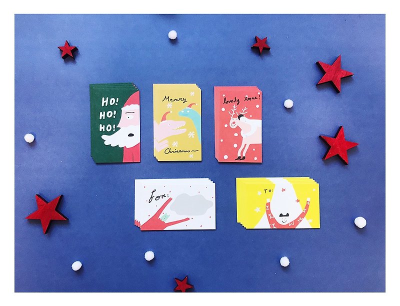 クリスマスの筆記・カード（全25枚5種類） - カード・はがき - 紙 ピンク