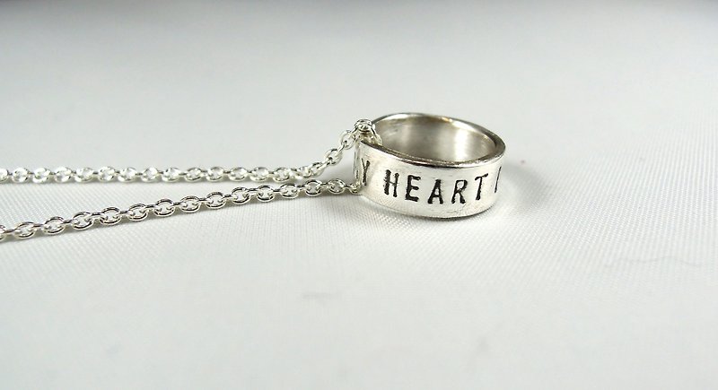 Mini Ring Simple Sterling Silver Necklace-Declaration of Love / Clavicle Chain / Christmas / Gift / Valentine's Day / Anniversary - สร้อยคอทรง Collar - โลหะ หลากหลายสี