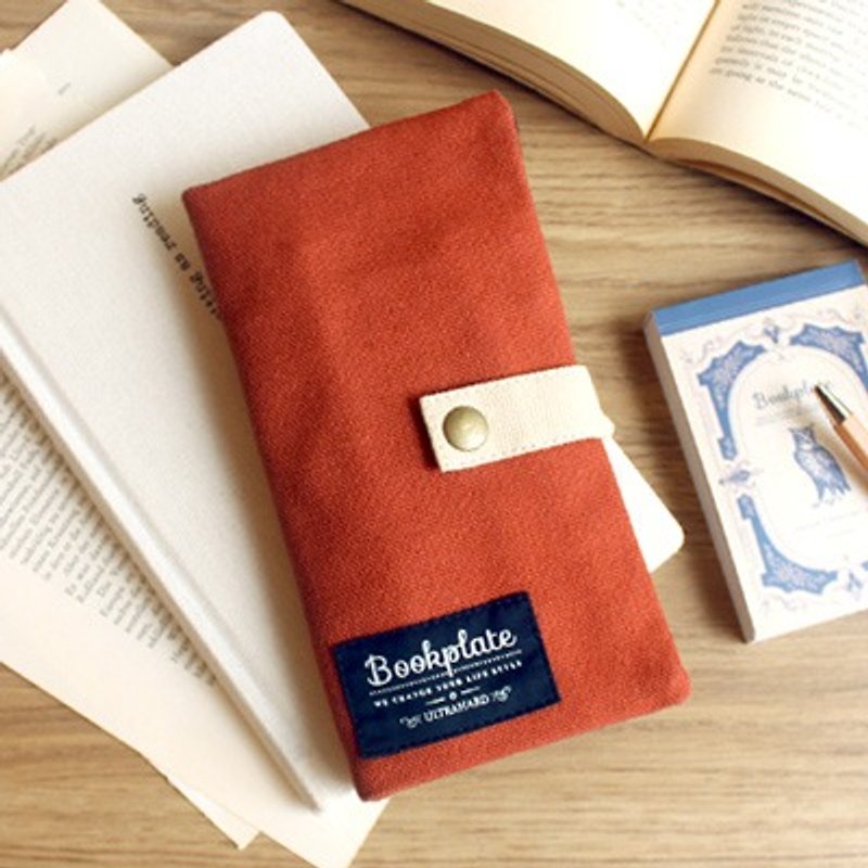 ultrahard Bookplate藏書票信箋筆袋系列 (精裝橘) - 鉛筆盒/筆袋 - 其他材質 橘色