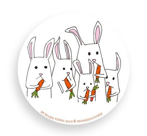 胸章 动物系列「兔子爱吃红萝卜」