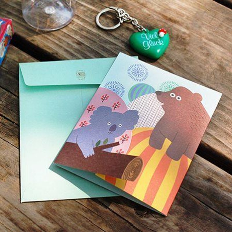 Dessin x Jamstudio-ZOO zoo party thank you card -06 balloons party, JSD78070 - Cards & Postcards - Paper Multicolor