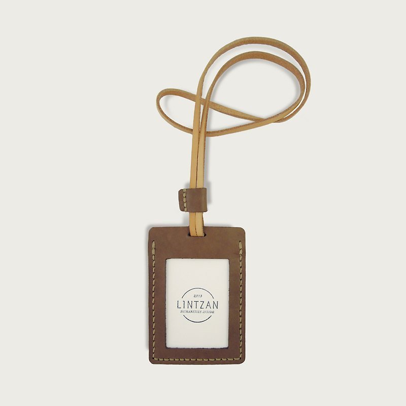 Leather identification card holder/Yoyou card holder--dark coffee - ID & Badge Holders - Genuine Leather Brown