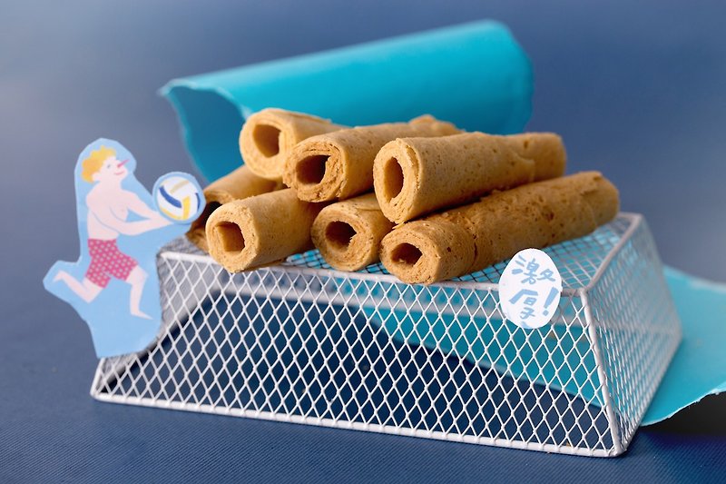 Thick Golden Egg Roll - Handmade Cookies - Fresh Ingredients Blue