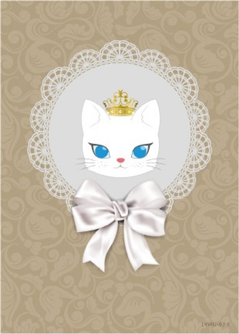 :: Cat Princess :: ~ postcard Kuka classic Universal Card (Champagne) - Cards & Postcards - Paper Gold