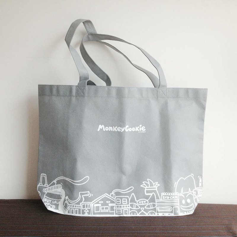 Reusable Shopping Bag City LOHAS Series Light Gray with a badge - Other - Other Materials Gray