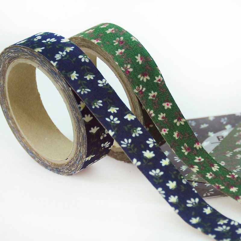 限定布テープ - 花工場[そよ風]小穂花（青/緑） - マスキングテープ - その他の素材 ブルー