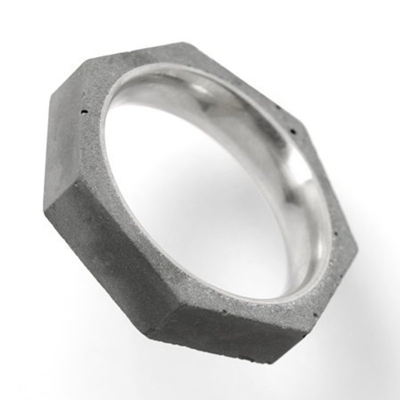 22DesignStudio_ cement ring -Seven THIN - แหวนทั่วไป - ปูน สีเทา