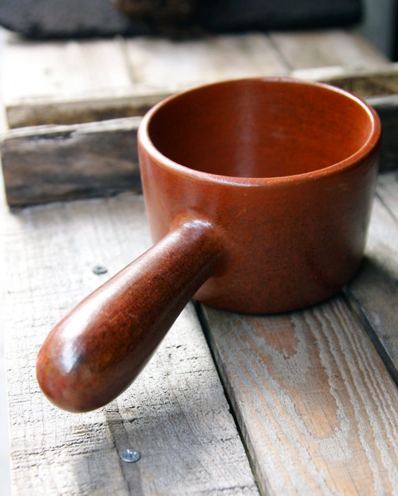 Verigated Long mug long Mark Brown - Mugs - Other Materials 