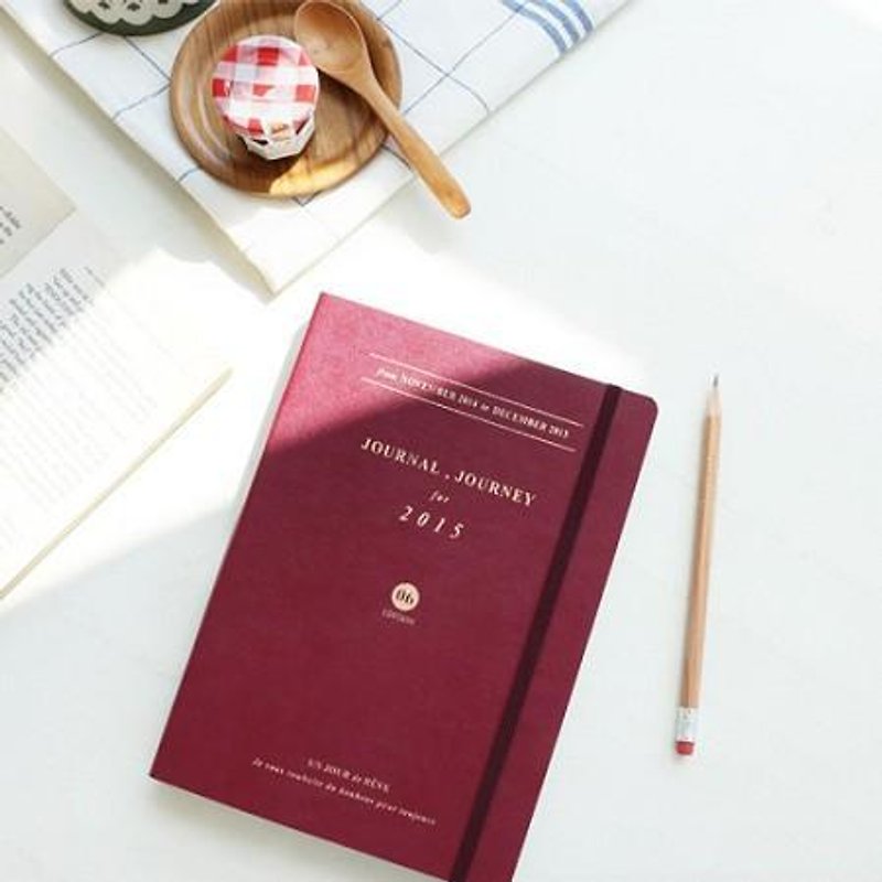 Dessin x Iconic-2015 J-Diary 手帳週誌(時效)-酒紅,ICO82149 - Notebooks & Journals - Paper Red