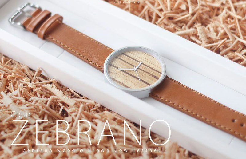 Zebrano 木核手工表 - 其他 - 木頭 咖啡色