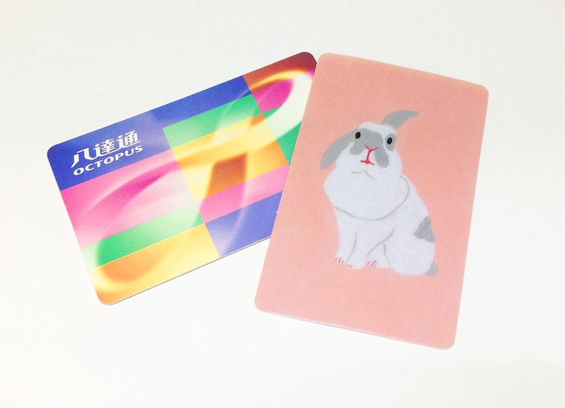 Transport card stickers bunny propylene Octopus travel card - Passport Holders & Cases - Plastic Pink