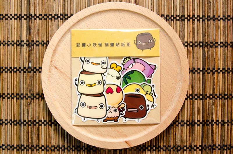 小妖怪●防水貼紙-黃 - 貼紙 - 紙 黃色