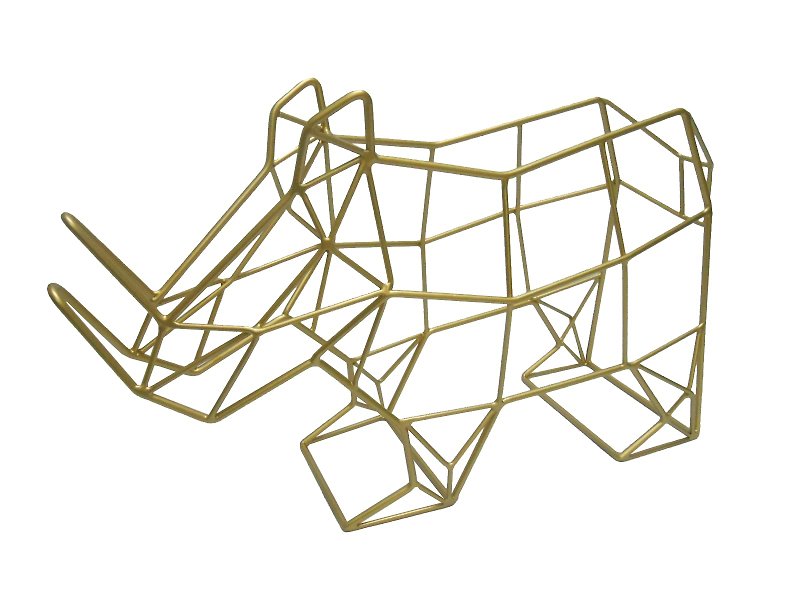 Rhino Wine Rack-Limited Gold - ของวางตกแต่ง - โลหะ สีทอง