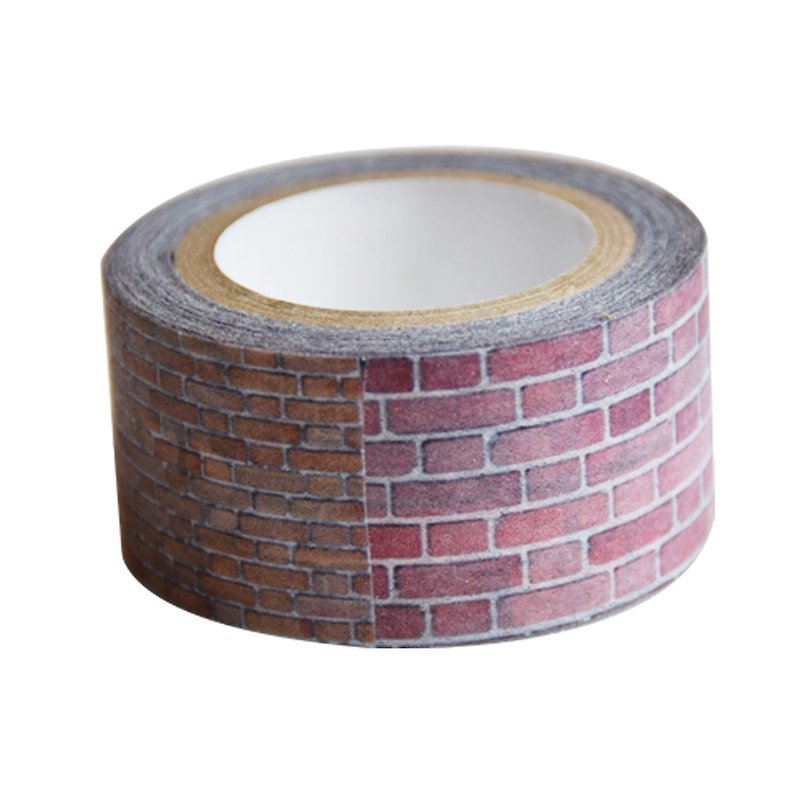Brick material - paper tape - Washi Tape - Paper Red